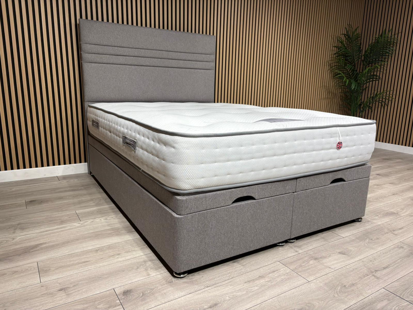 Platinum 1500 Ottoman Divan Bed Set + Headboard. Available in all sizes