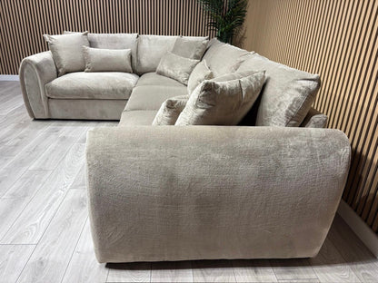 Sofology MARBLE ARCH Style Fabric LHF Corner Sofa, Mocha - RRP £3,599