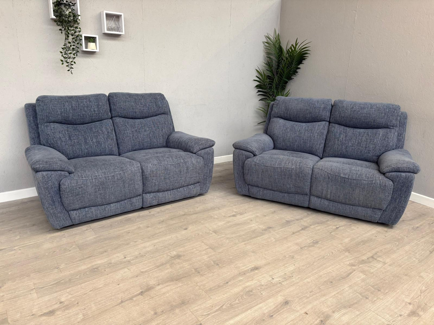 Furniture Village SLOANE Fabric 2+2 Seater Power Recliners - RRP £1950