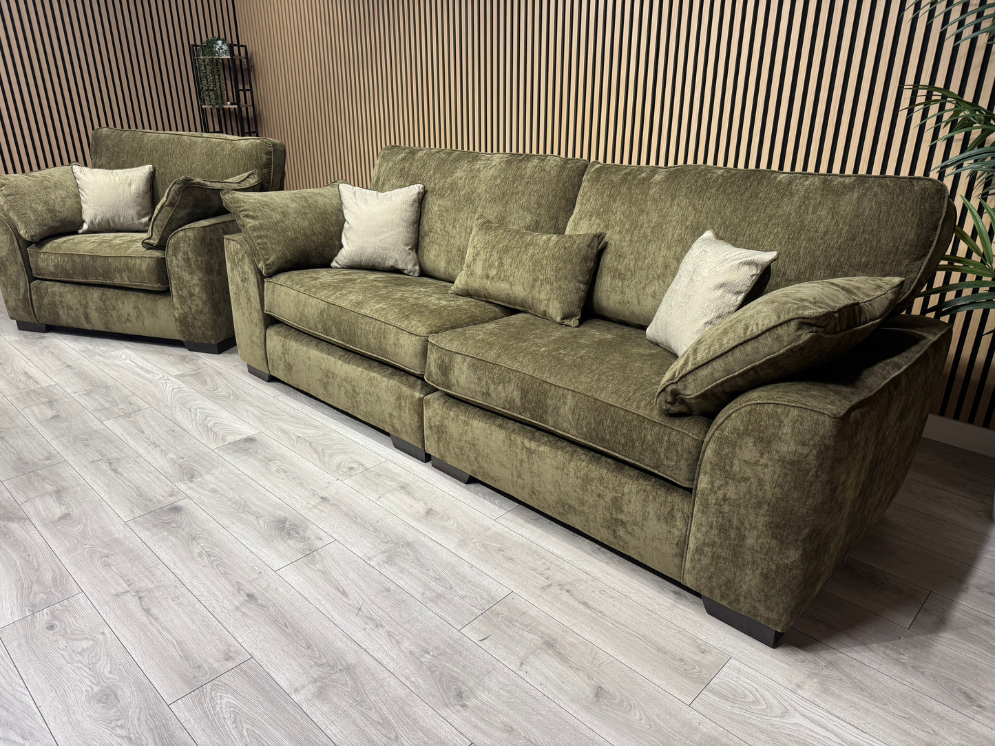 NEXT Stamford Style Fabric 4 Seater Sofa + Love Chair Set - RRP £2550