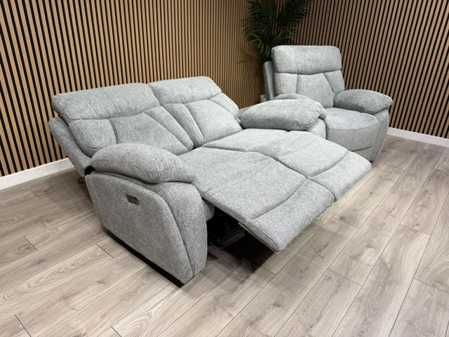 Havana Fabric 2 Seater Sofa + Armchair Power Recliner Sofa Set - RRP £3298