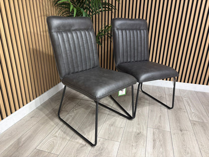 NEXT Sample - New Bronx Leather Dining Chairs