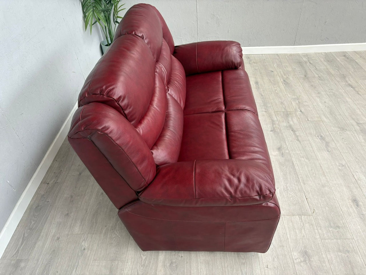 OakFurnitureLand Static Leather 2 Seater Sofa - RRP £1299