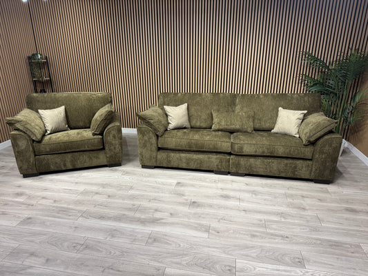 NEXT Stamford Style Fabric 4 Seater Sofa + Love Chair Set - RRP £2550