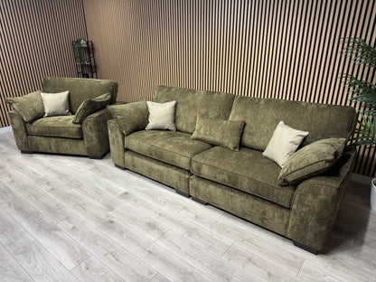 NEXT Stamford Style Fabric 4 Seater Sofa + Love Chair Set - RRP £2550