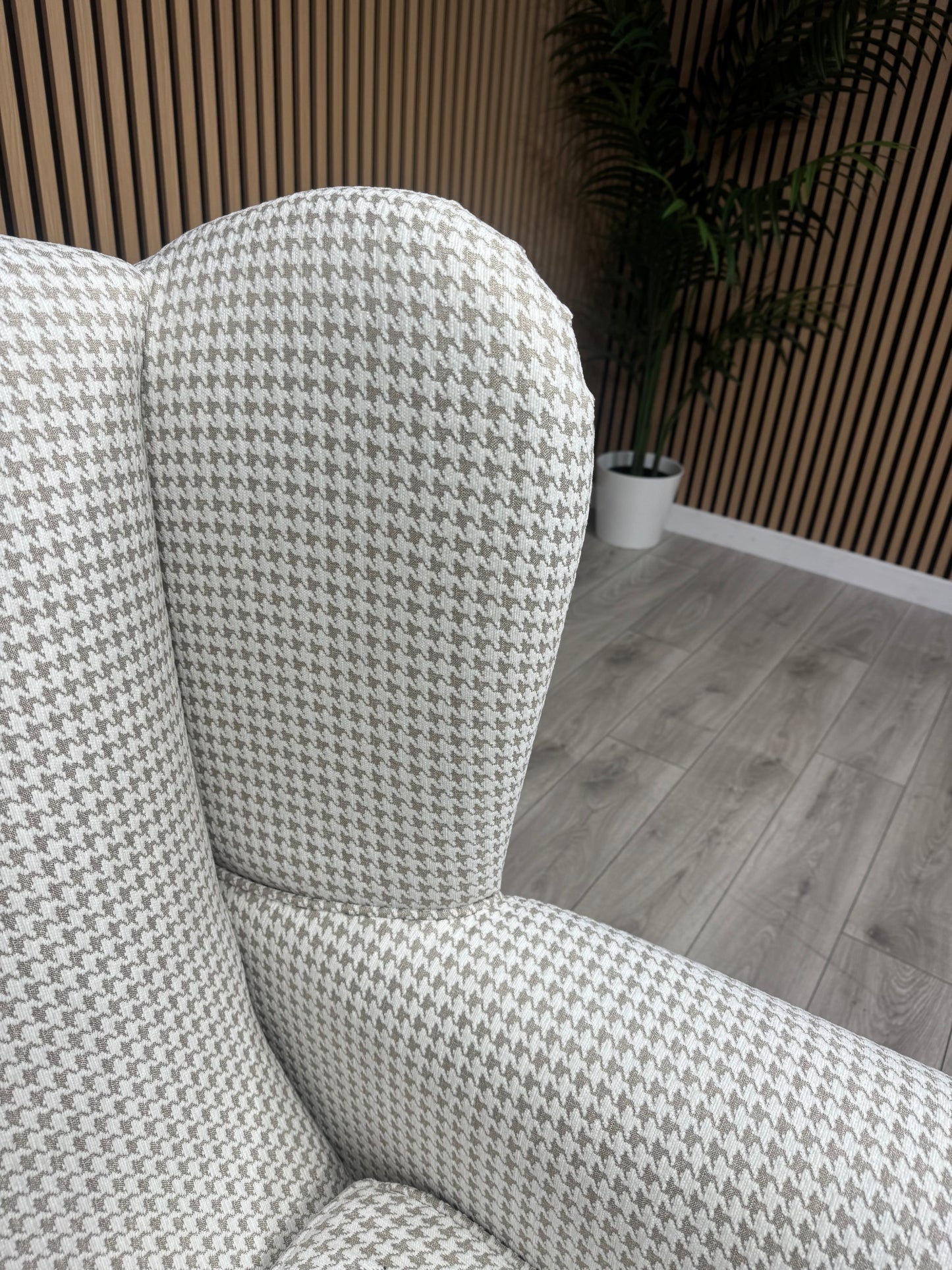 Habitat Fabric Wingback Chair / Armchair, Linen - RRP £999