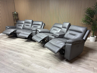 DFS Braylan 3+2 Seater Power Recliner Sofa Set with Console RRP £2498