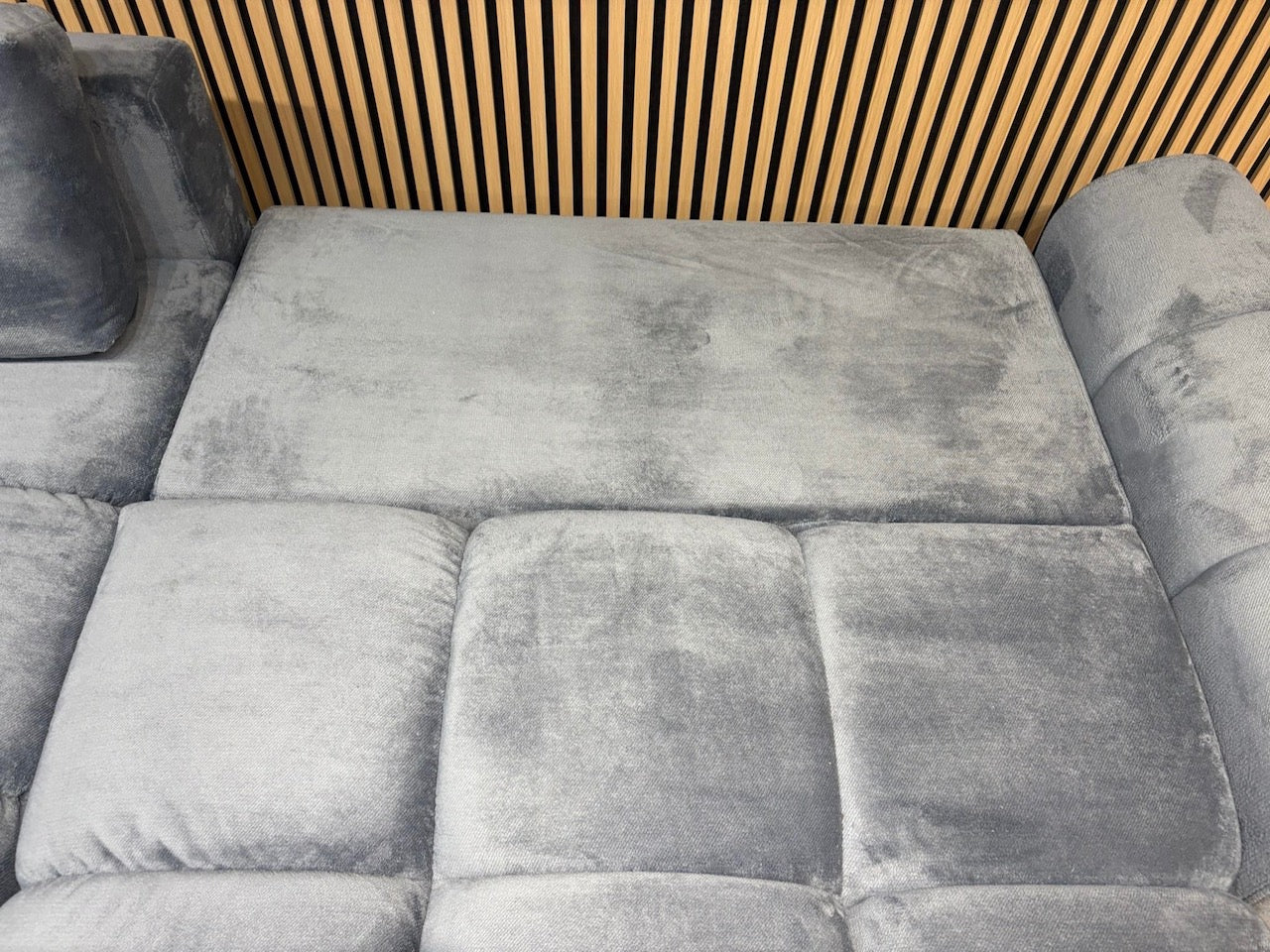 AZZURO Premium Fabric LHF Corner Chaise Sofa Bed with Storage, Grey - RRP £1,799