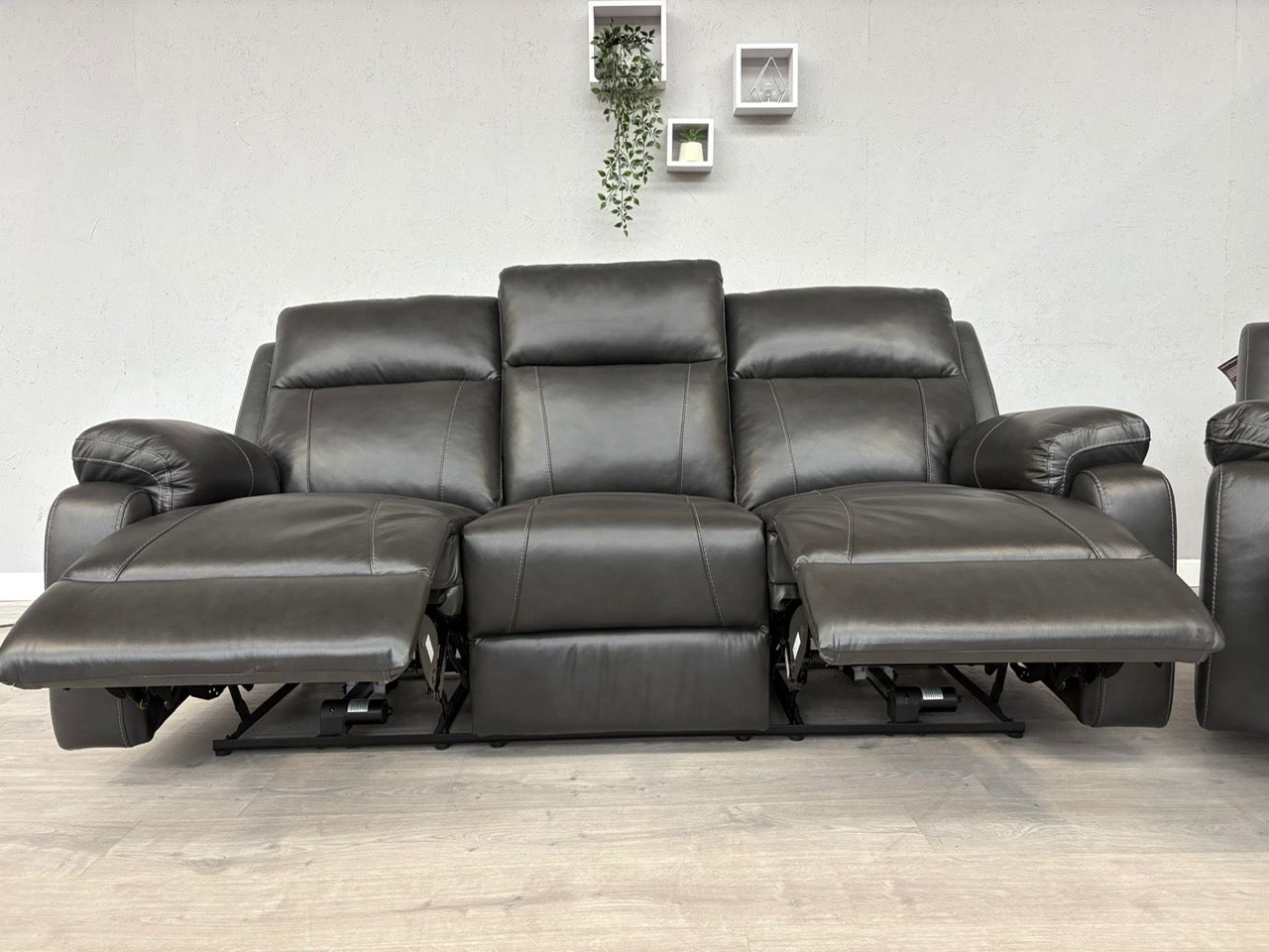 DFS Leather 3 Seater + 2 Seater Power Recliner Sofa Set - RRP £2598