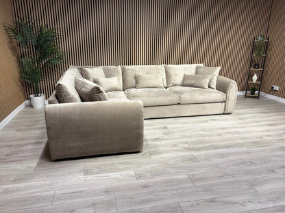 Sofology MARBLE ARCH Style Fabric LHF Corner Sofa, Mocha - RRP £3,599