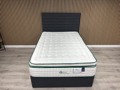 Sleep Nature 1000 Pillow Top Divan Bed Set + Headboard. Available in all sizes