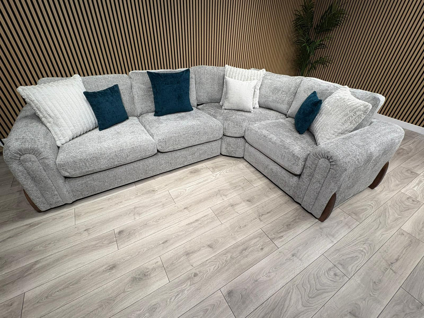 Sofology Marble Arch Style 2 Corner 1 Fabric Corner Sofa, Grey - RRP £3029