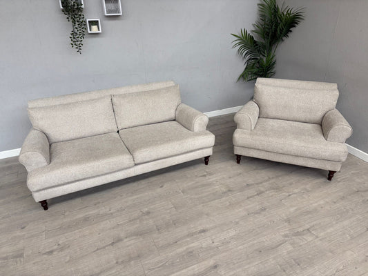 Laura Ashley LYNDEN Style Fabric 3 Seater + Armchair Sofa Set - RRP £2,399