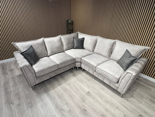 DFS - Cherished Style Fabric Corner Sofa, Formal Back - RRP: 2399