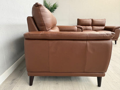 Furniture Village - Morgan 3 Seater + 2 Seater Leather Sofa Set RRP £2890