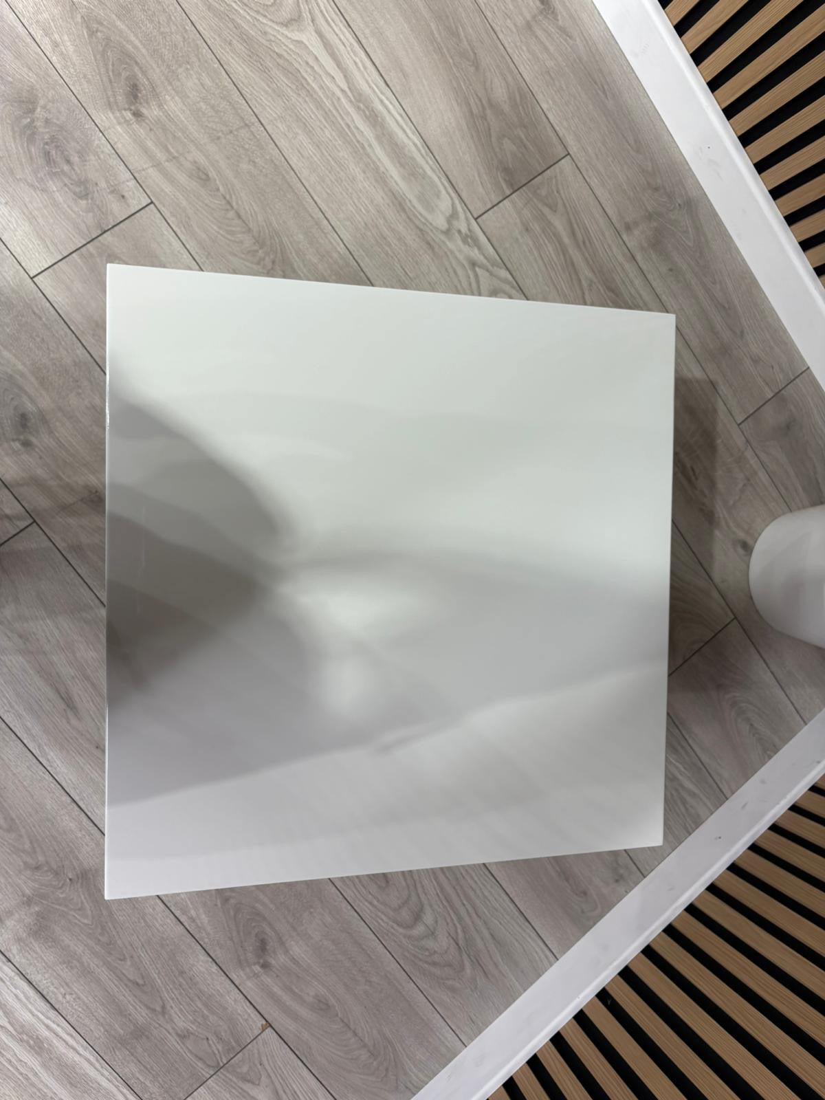 NEXT Sample - Grigio Gloss Square End Table - RRP £229