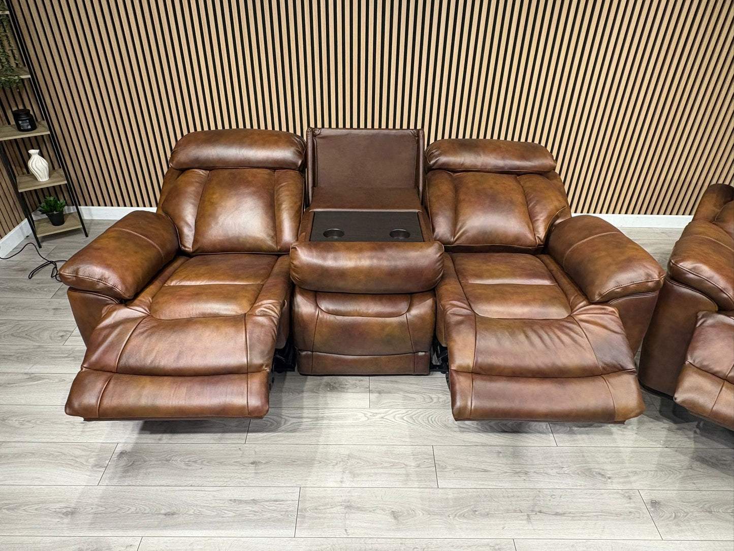 DFS Bravado Leather 3 Seater + 2 Seater Sofa Set, Power Recliners RRP: £3898