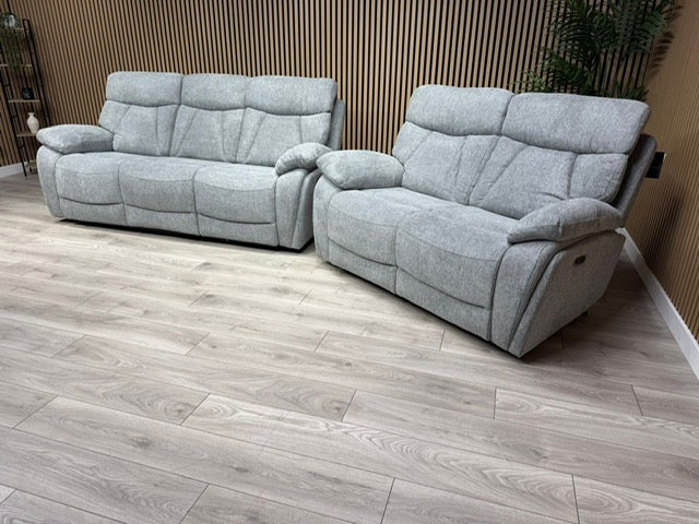 Havana Fabric 3 Seater + 2 Seater Power Recliner Sofa Set - RRP £3698