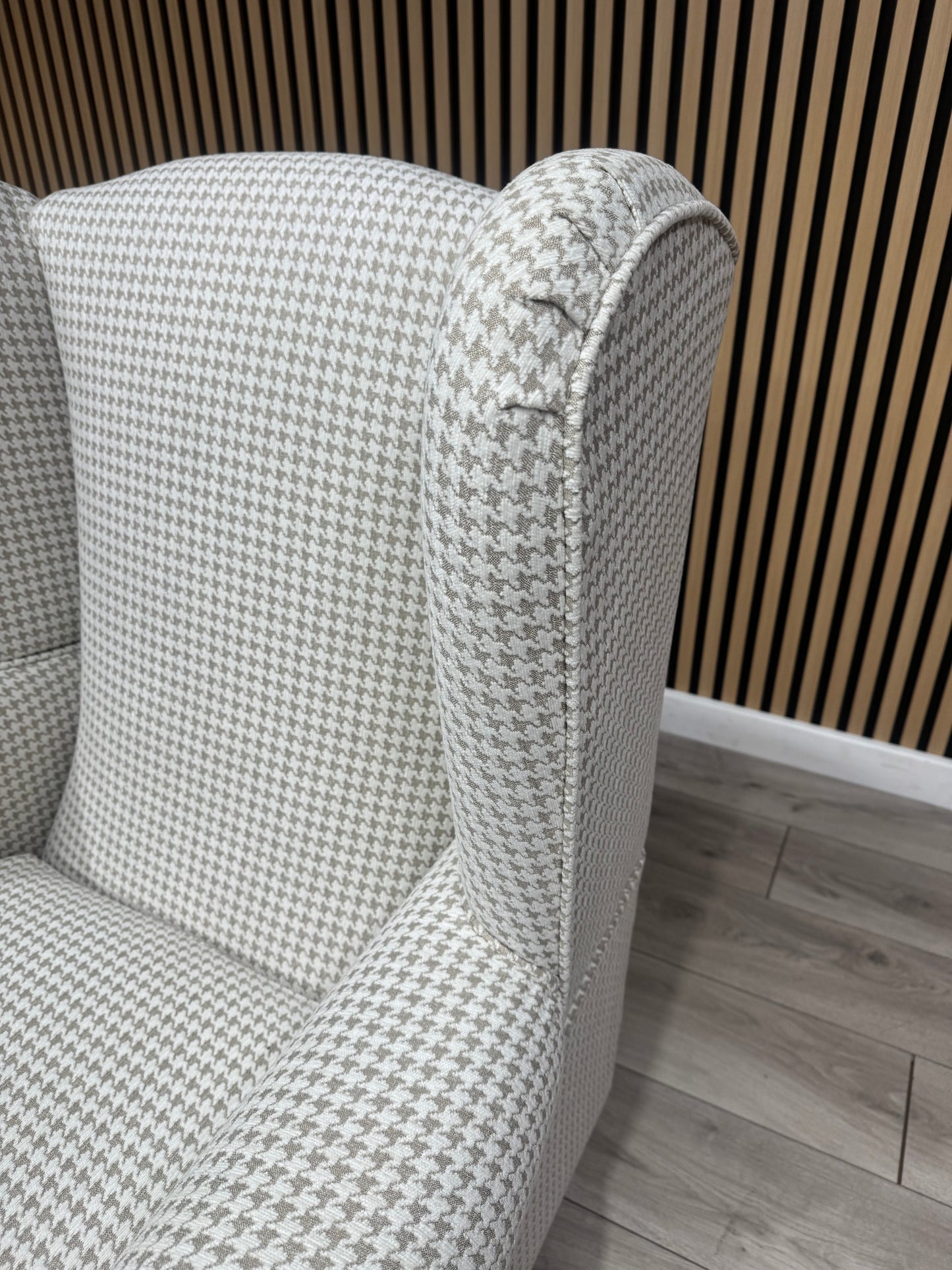 Habitat Fabric Wingback Chair / Armchair, Linen - RRP £999