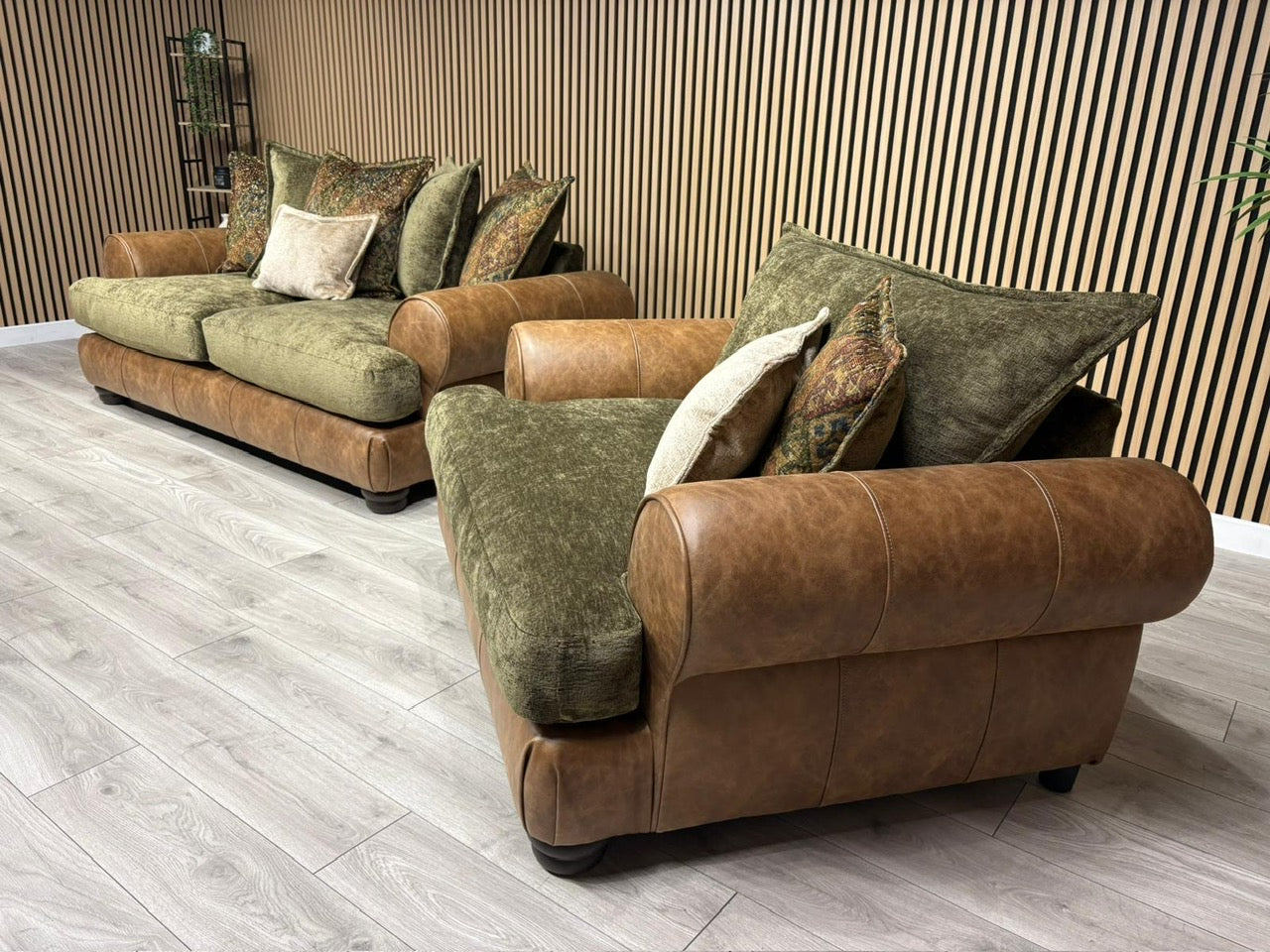 Viscount Fabric 3 Seater Sofa + Love Chair Set - RRP £3898