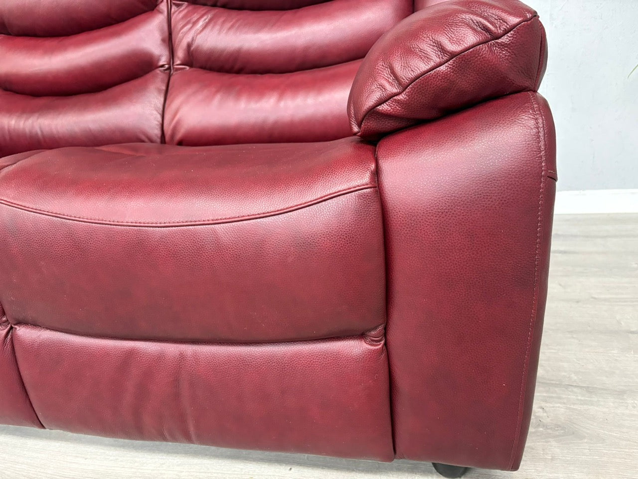 OakFurnitureLand Static Leather 2 Seater Sofa - RRP £1299
