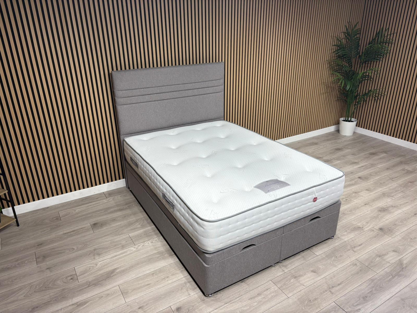 Platinum 1500 Ottoman Divan Bed Set + Headboard. Available in all sizes