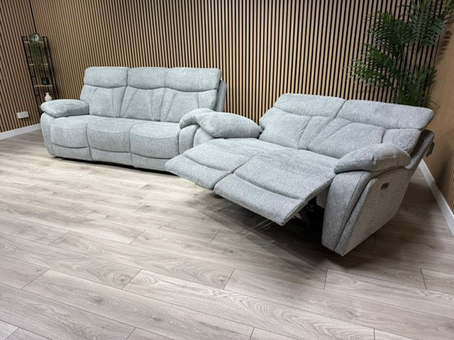 Havana Fabric 3 Seater + 2 Seater Power Recliner Sofa Set - RRP £3698