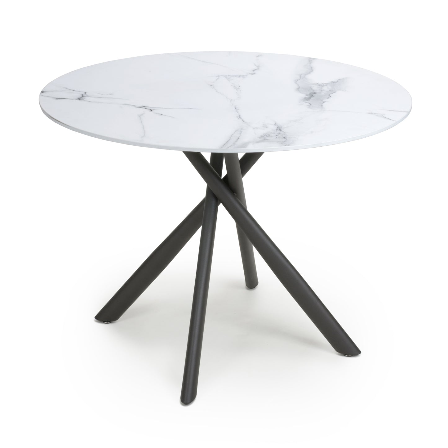 Round White Marble Dining Table
