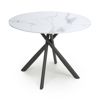 Round White Marble Dining Table