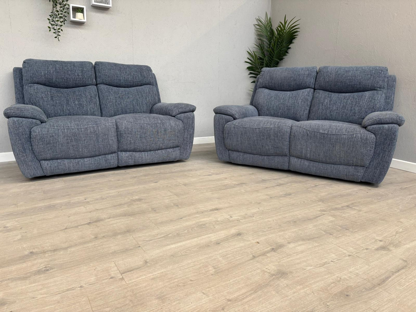 Furniture Village SLOANE Fabric 2+2 Seater Power Recliners - RRP £1950