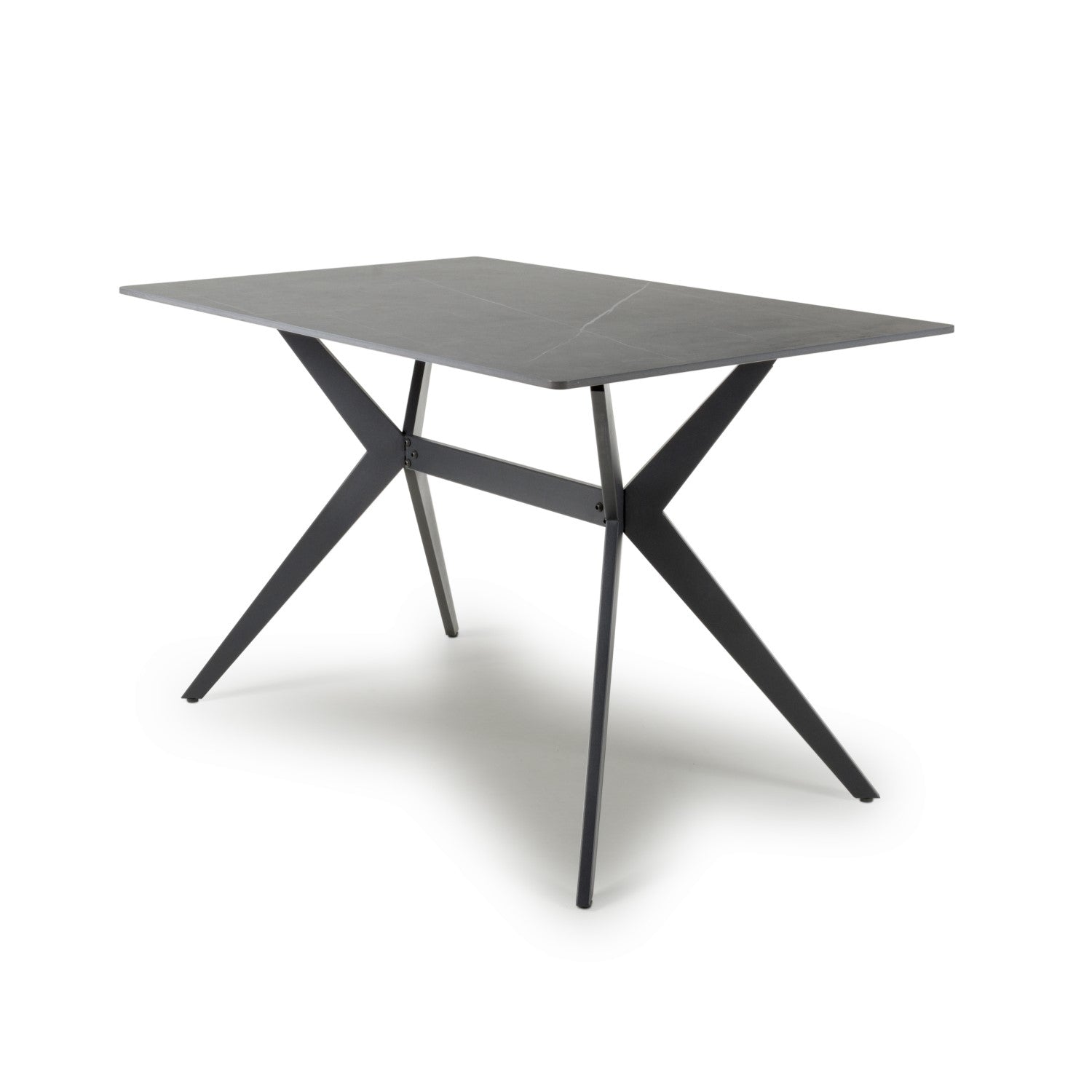 Grey Sintered Stone Ceramic Top Dining Table