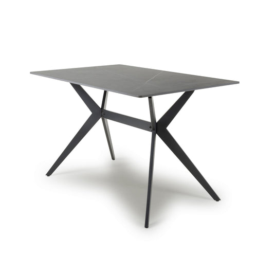 Grey Sintered Stone Ceramic Top Dining Table