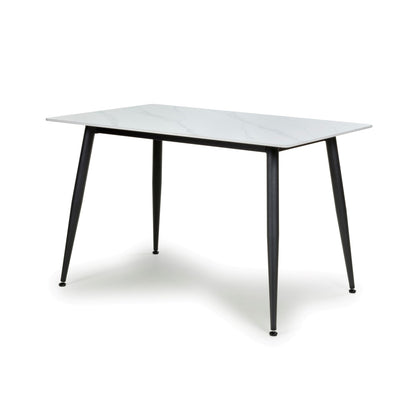 White Stone 120cm Dining Table