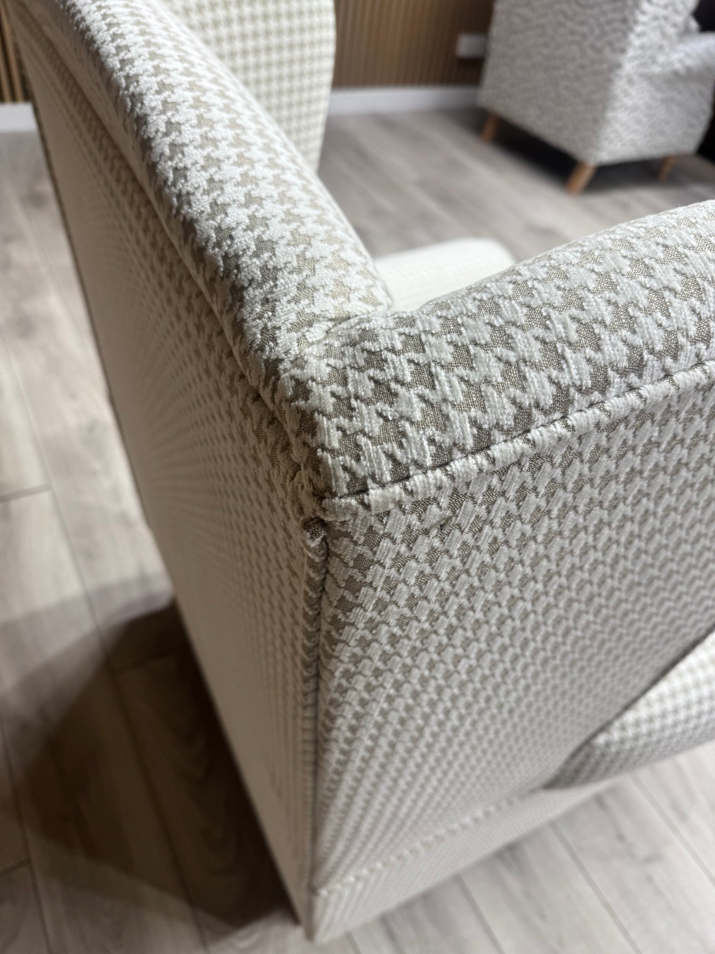 Habitat Fabric Wingback Chair / Armchair, Linen - RRP £999