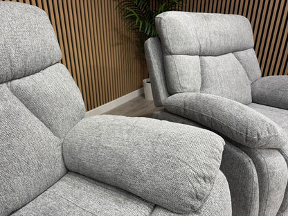 Havana Fabric 3 Seater + Armchair Power Recliner Sofa Set - RRP £3398