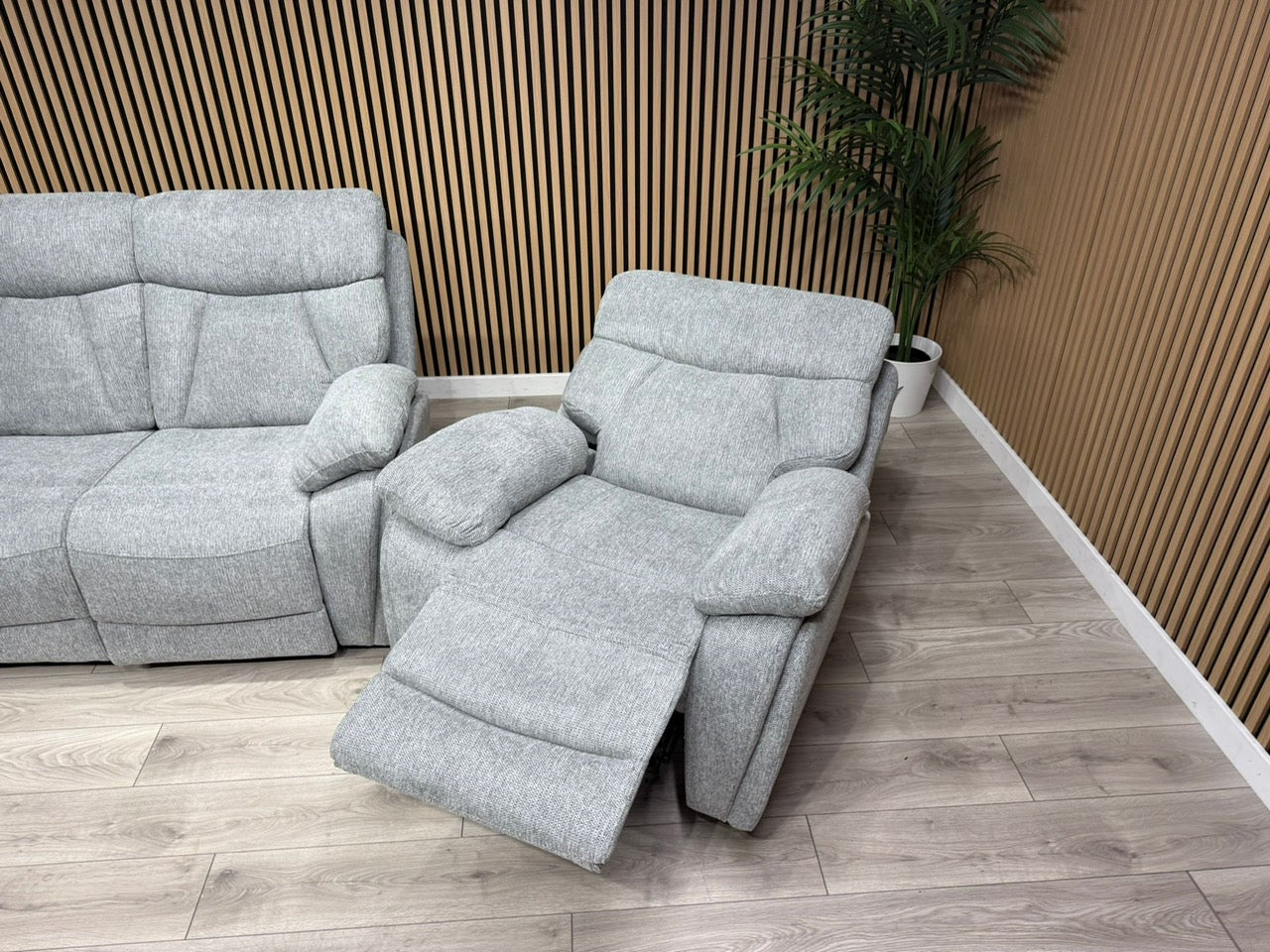 Havana Fabric 3 Seater + Armchair Power Recliner Sofa Set - RRP £3398