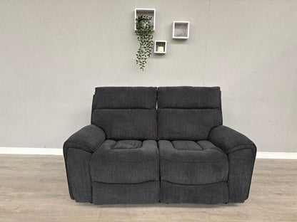 Atlanta - Fabric 2 Seater Sofa with Power Recliners, Coda Black - RRP £1079