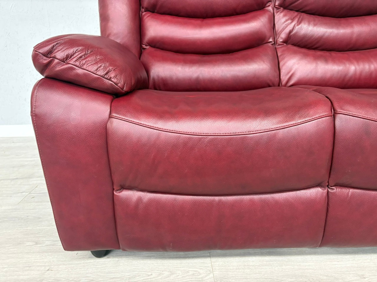 OakFurnitureLand Static Leather 2 Seater Sofa - RRP £1299
