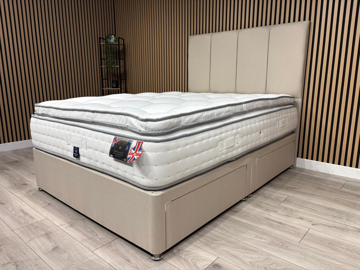 Swaledale 5000 Pocket Divan Bed Set + Headboard. Available in all sizes