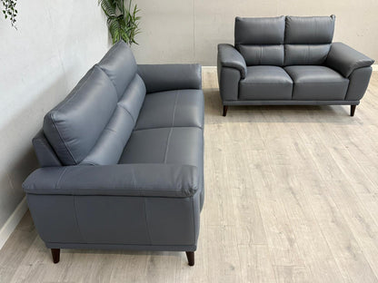 Furniture Village - Morgan 3 Seater + 2 Seater Leather Sofa Set RRP £2890
