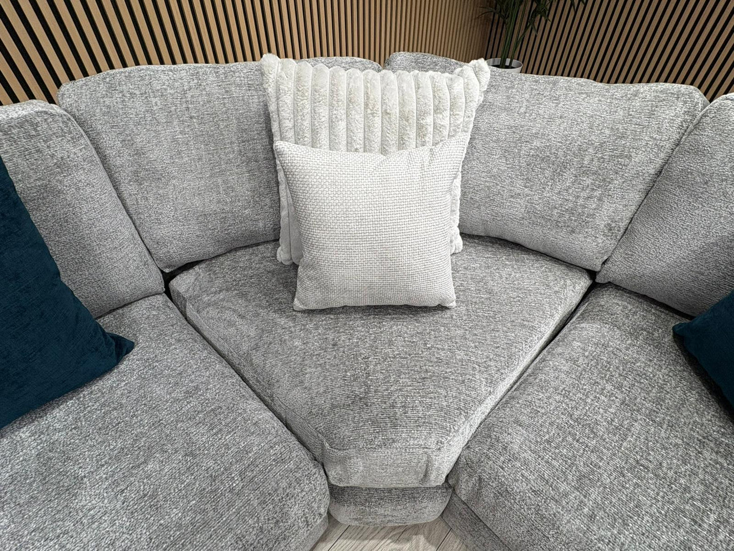 Sofology Marble Arch Style 2 Corner 1 Fabric Corner Sofa, Grey - RRP £3029