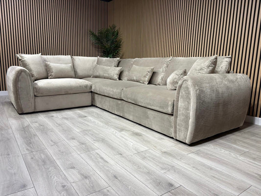 Sofology MARBLE ARCH Style Fabric LHF Corner Sofa, Mocha - RRP £3,599