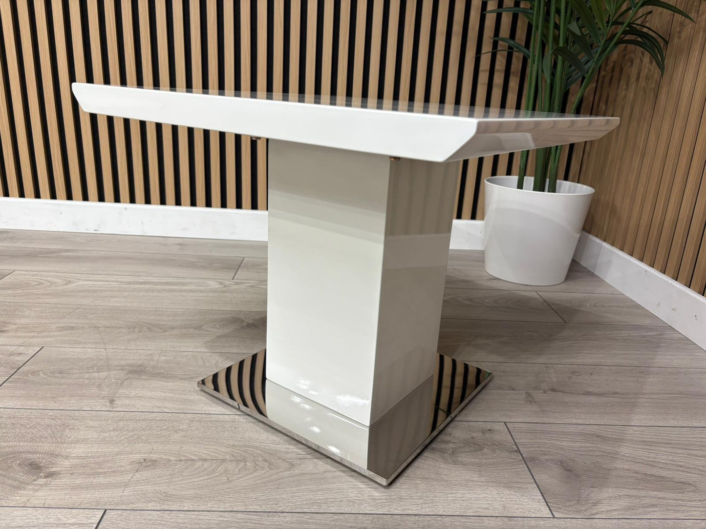 NEXT Sample - Grigio Gloss Square End Table - RRP £229