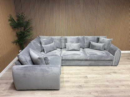 Sofology MARBLE ARCH Style Fabric LHF Corner Sofa, Grey - RRP £3,599