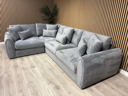 Sofology MARBLE ARCH Style Fabric LHF Corner Sofa, Grey - RRP £3,599