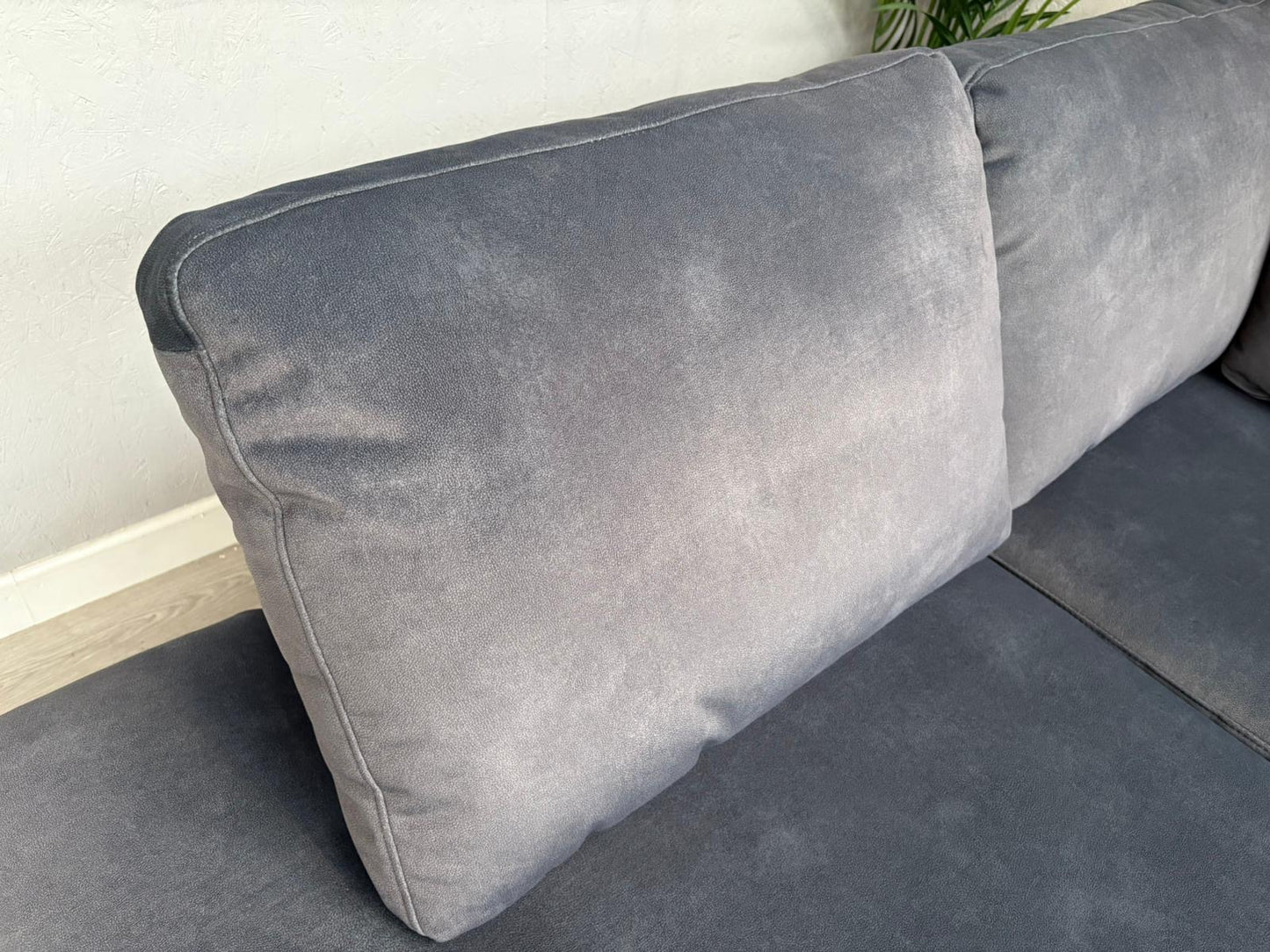 Furniture Village Dinky LHF Fabric Corner Chaise End Sofa + Footstool, RRP: £1890