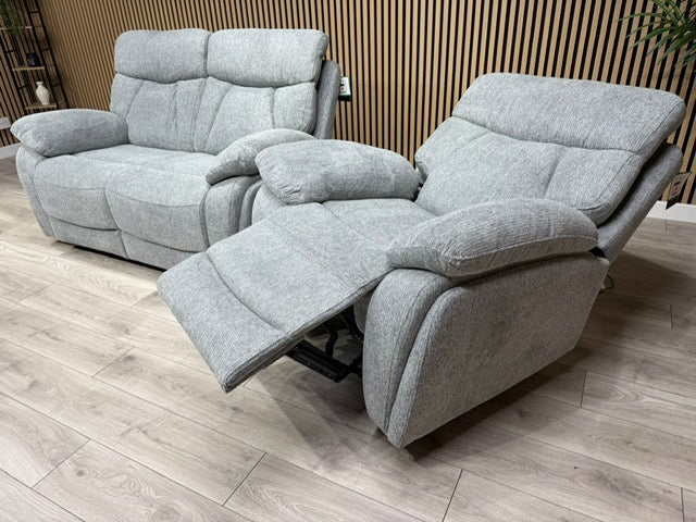 Havana Fabric 2 Seater Sofa + Armchair Power Recliner Sofa Set - RRP £3298