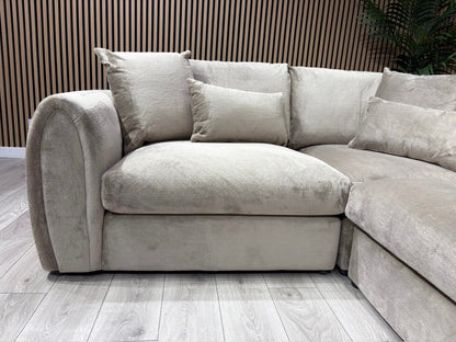 Sofology MARBLE ARCH Style Fabric LHF Corner Sofa, Mocha - RRP £3,599