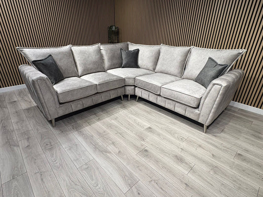 DFS - Cherished Style Fabric Corner Sofa, Formal Back - RRP: 2399