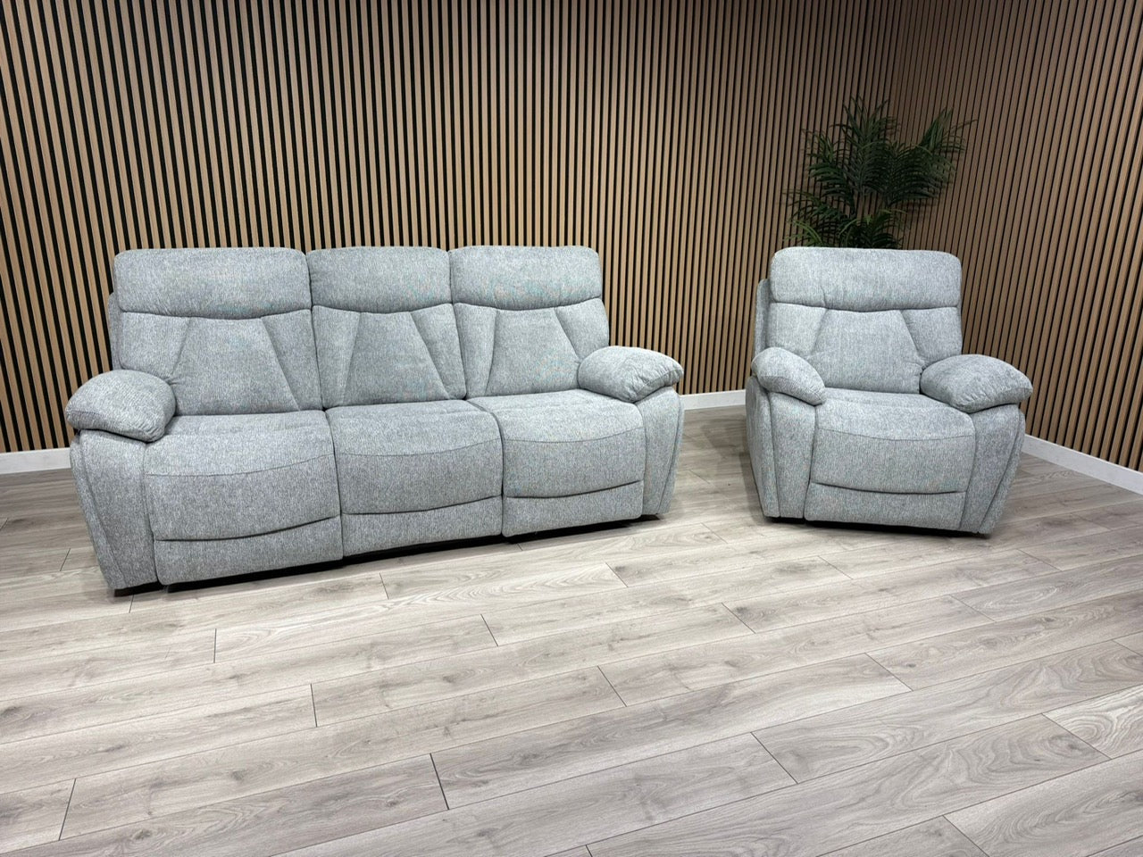 Havana Fabric 3 Seater + Armchair Power Recliner Sofa Set - RRP £3398